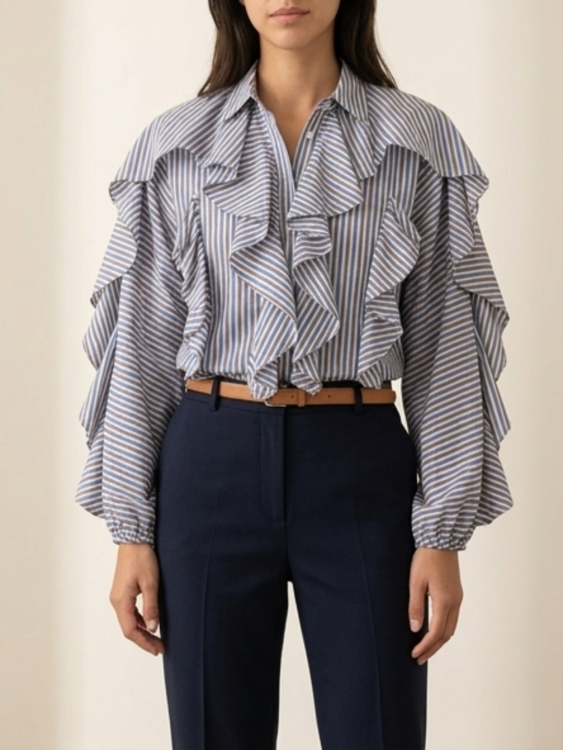 Camicia rigata rouge