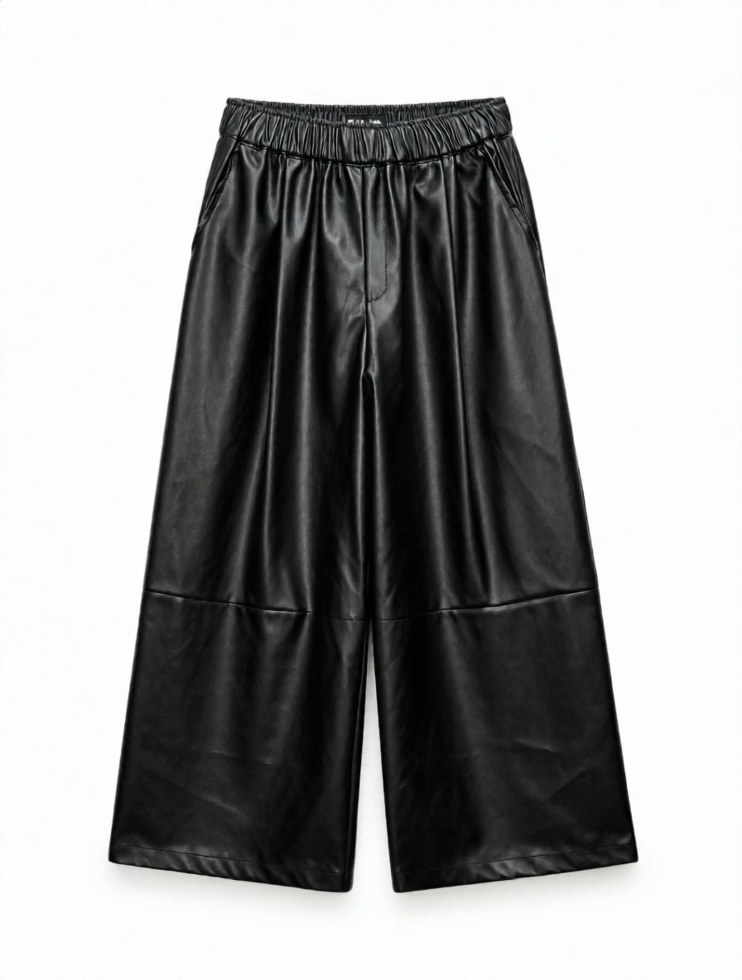 Pantalone ecopelle palazzo