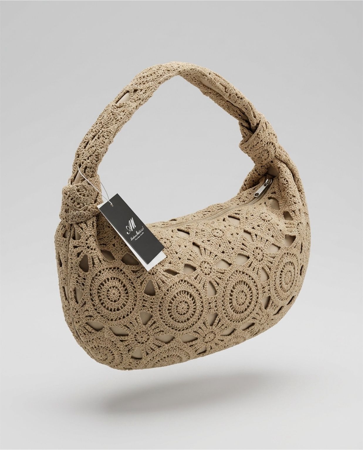 Borsa a spalla ricamata