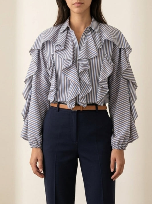 Camicia rigata rouge