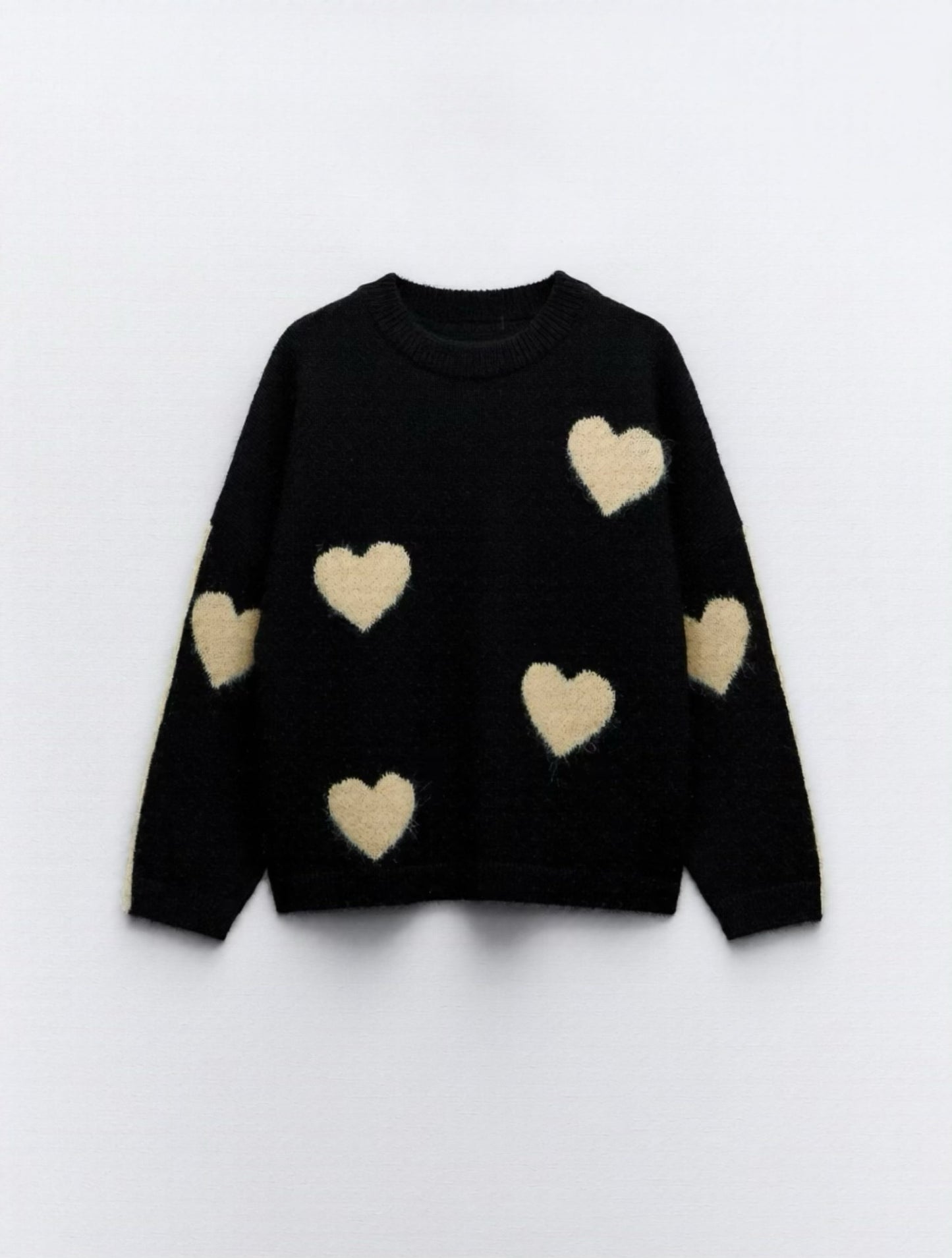 Maglione cuori colorati