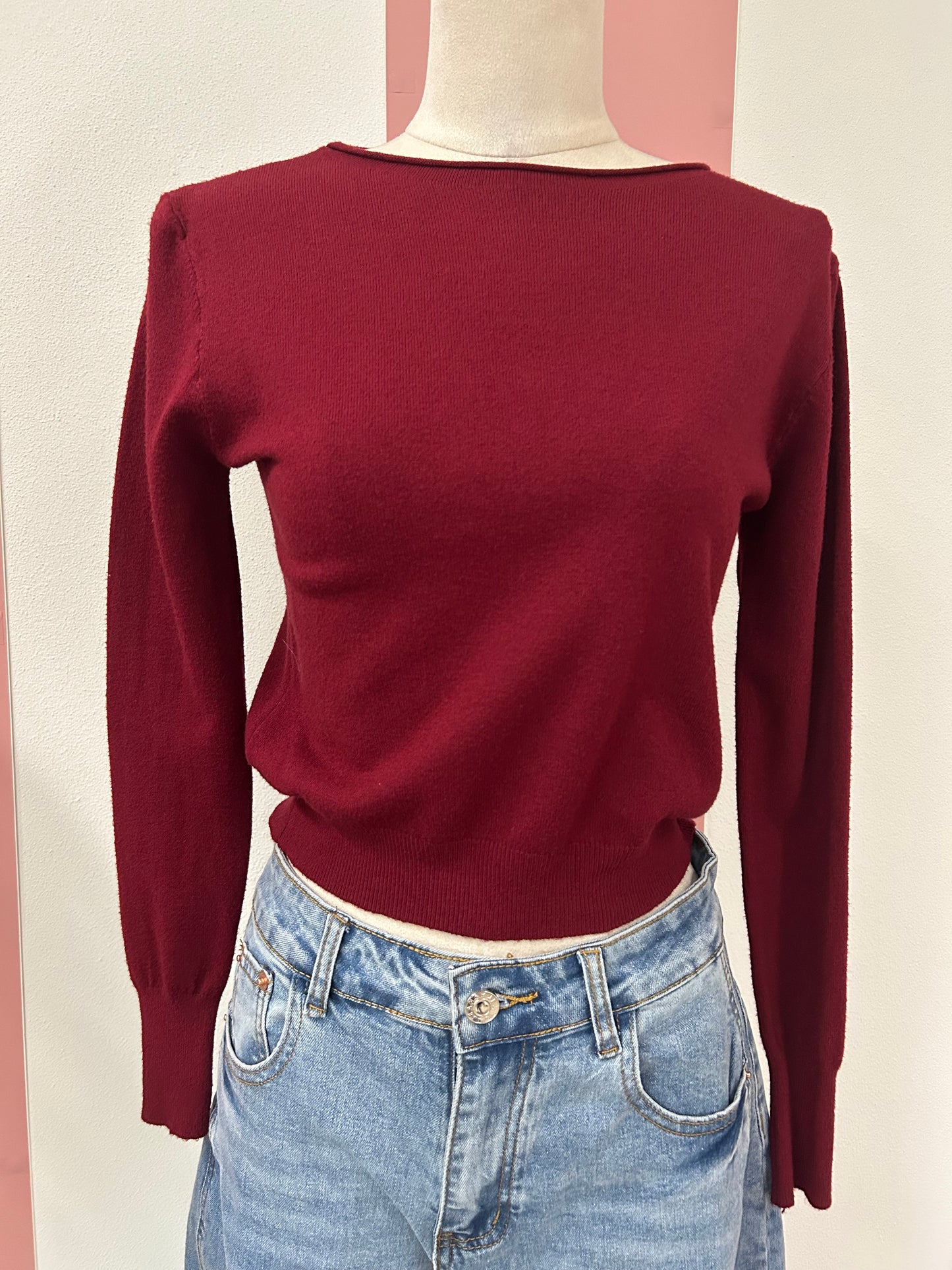 Maglia scollo a barchetta