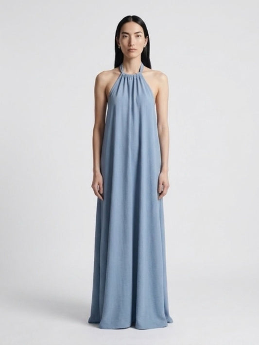 Vestito con laccio sul collo