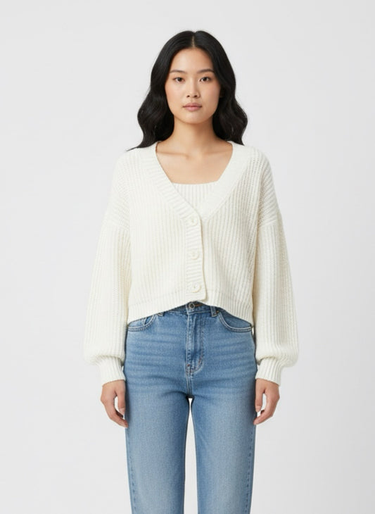 Cardigan tipo uncinetto