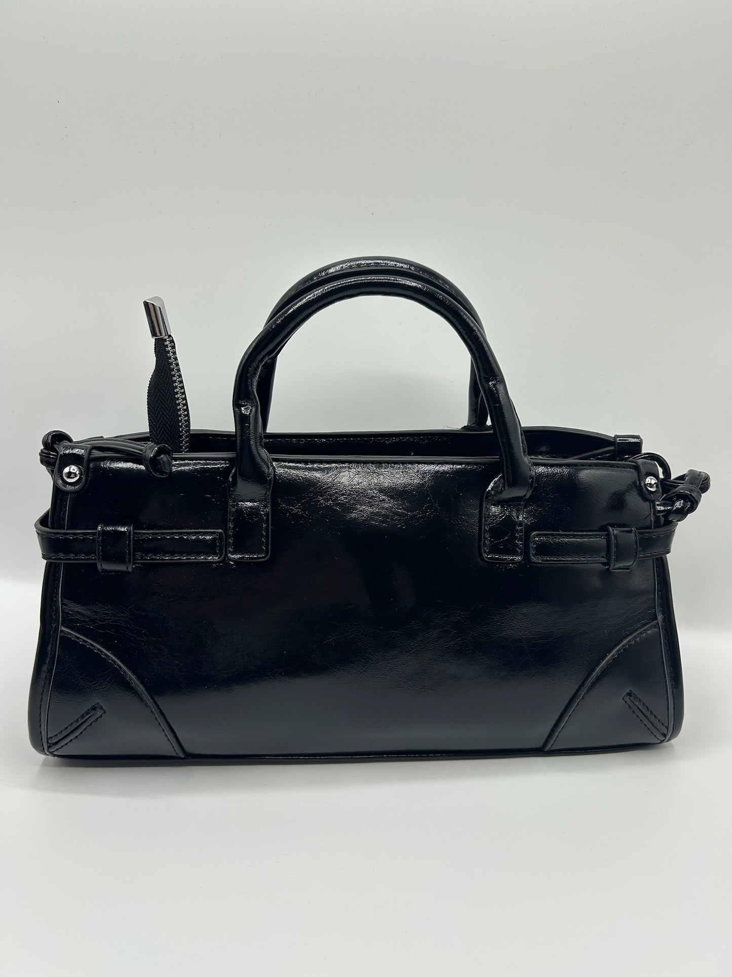 Borsa laccata rettangolare