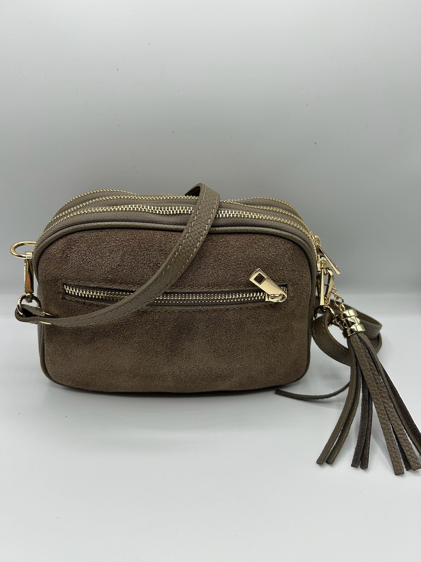 Borsa tracolla scamosciata