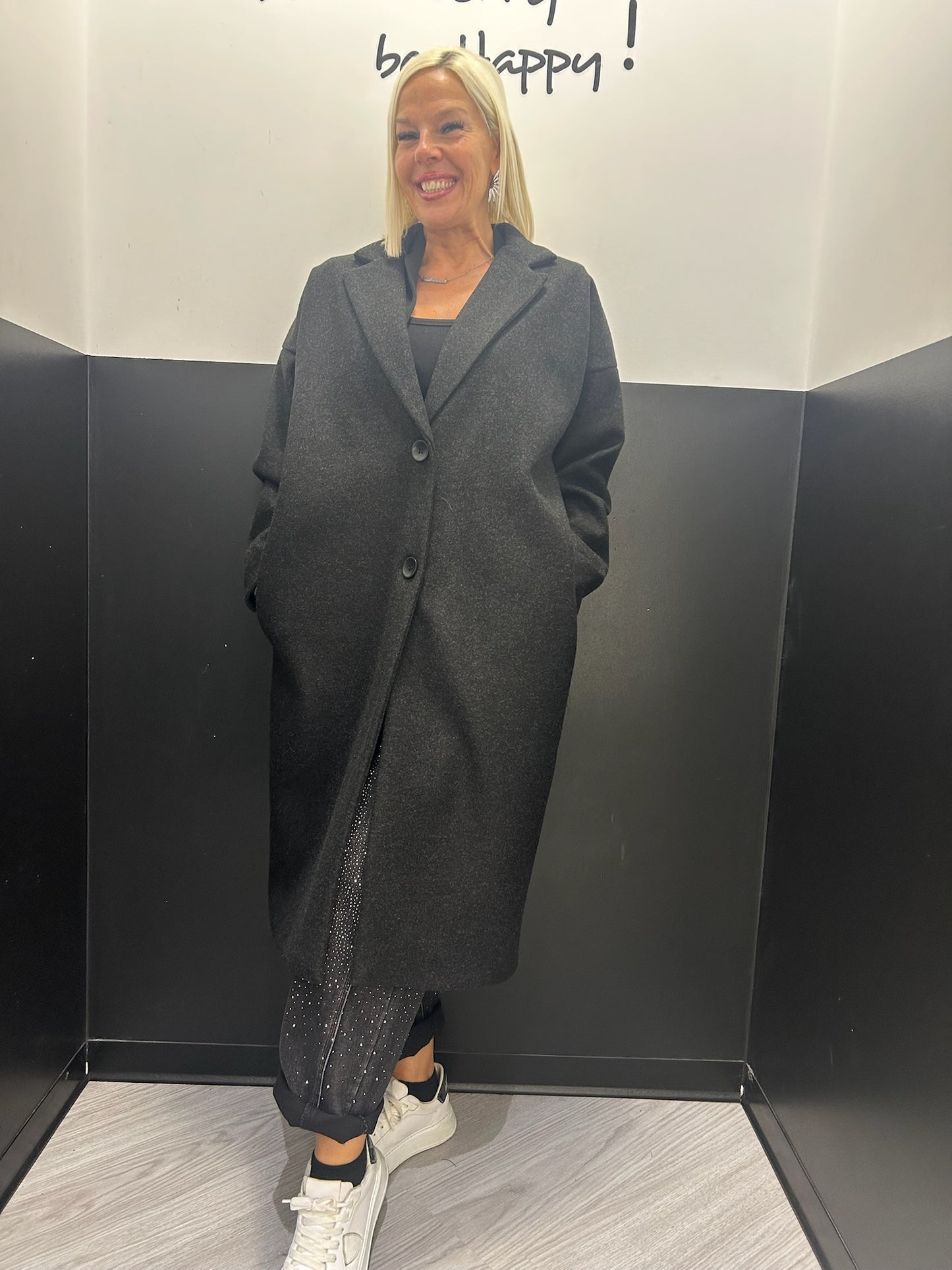 Cappotto over con due bottoni