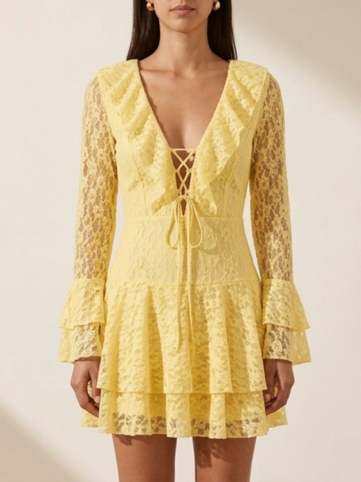 Abito pizzo con pantaloncino