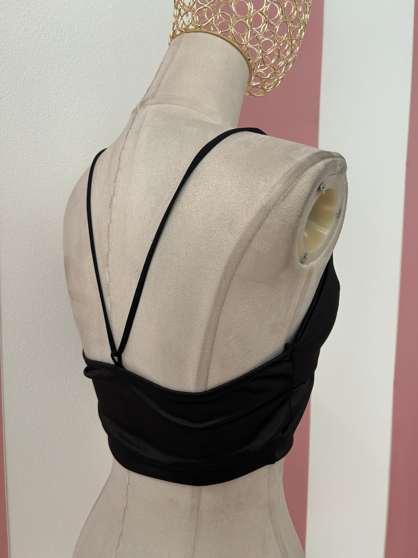 Top simil raso coppa imbottita