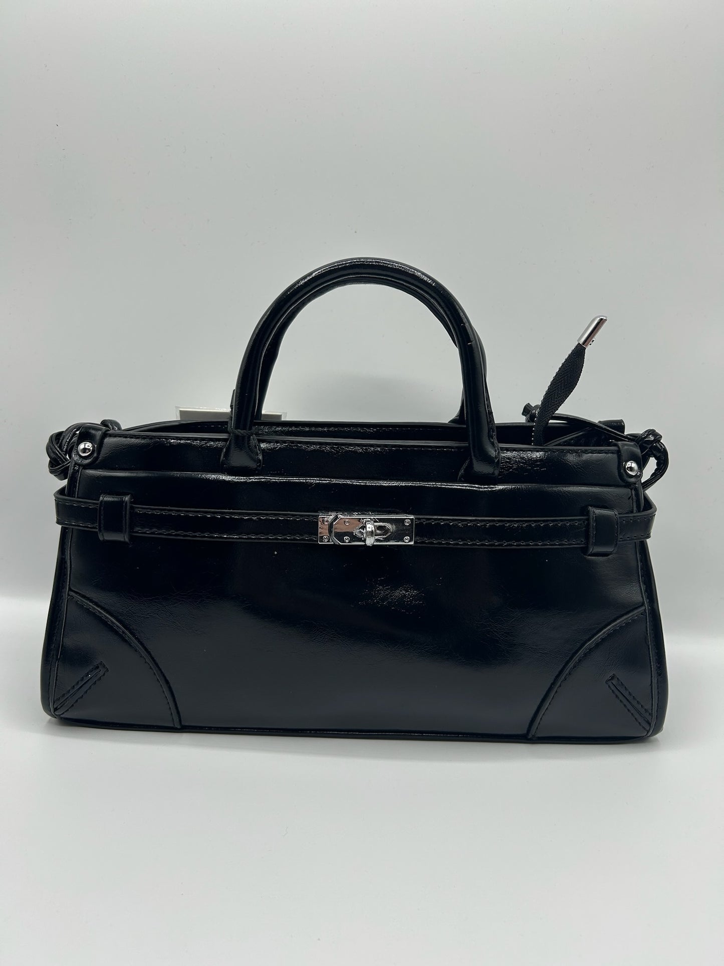 Borsa laccata rettangolare