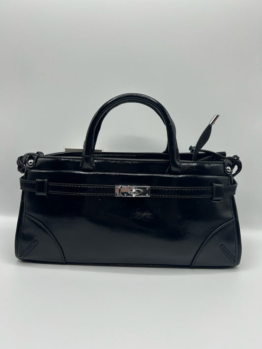 Borsa laccata rettangolare