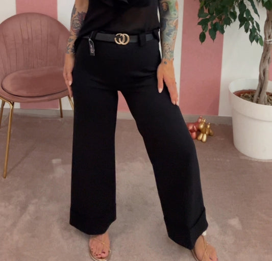 Pantalone risvoltone laser