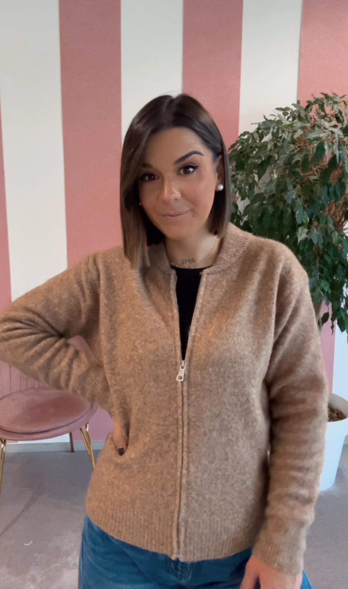 Maglione con cerniera