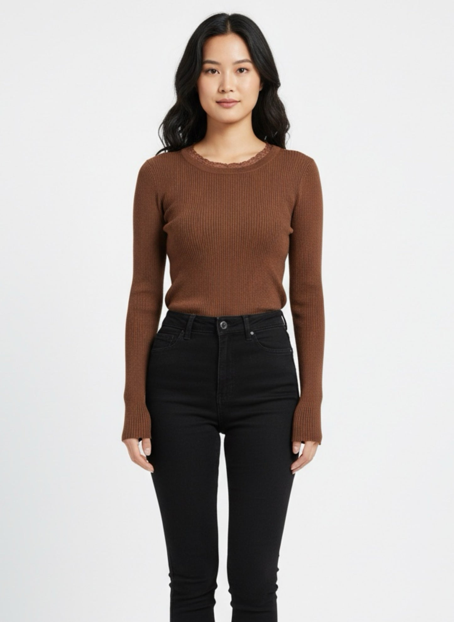 Maglia crop costine