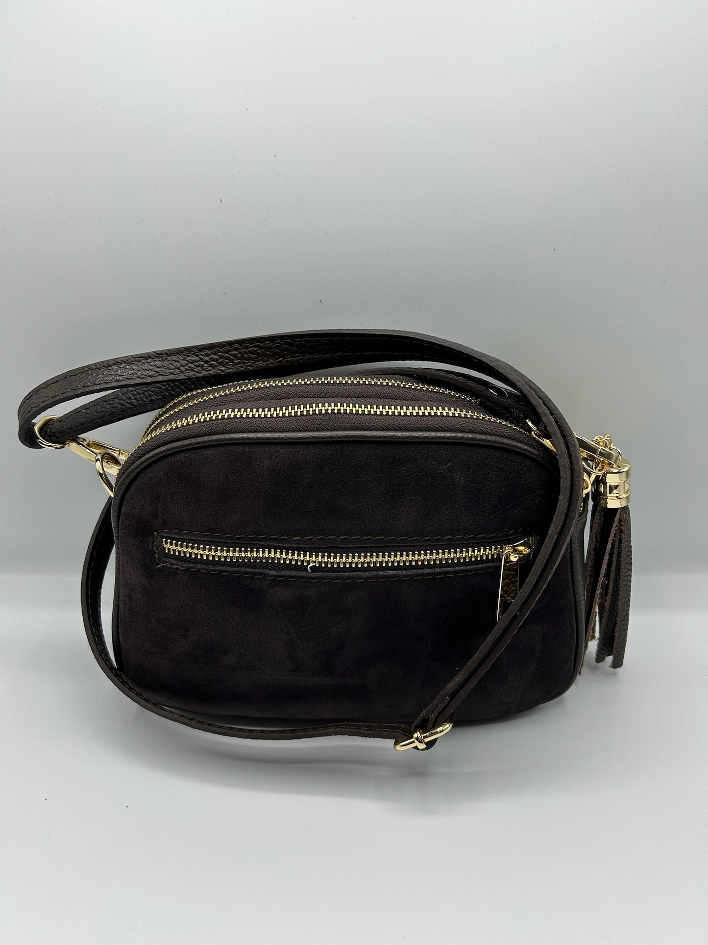 Borsa tracolla scamosciata