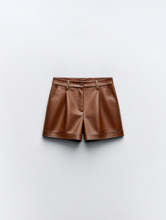 Pantaloncini corti ecopelle