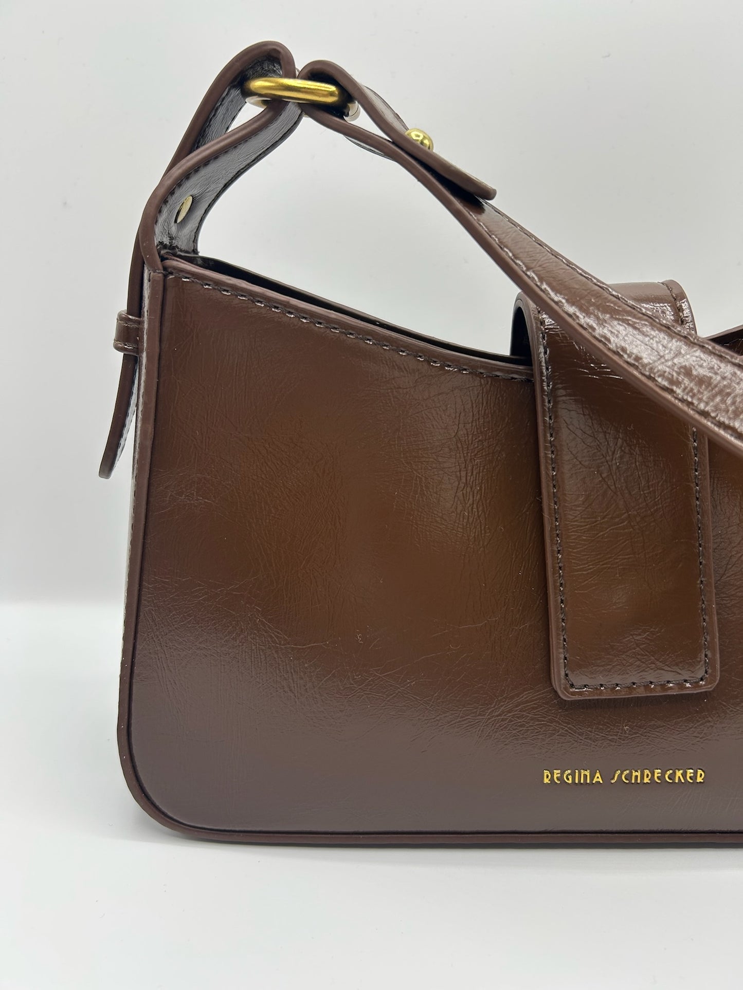 Borsa con scritta oro
