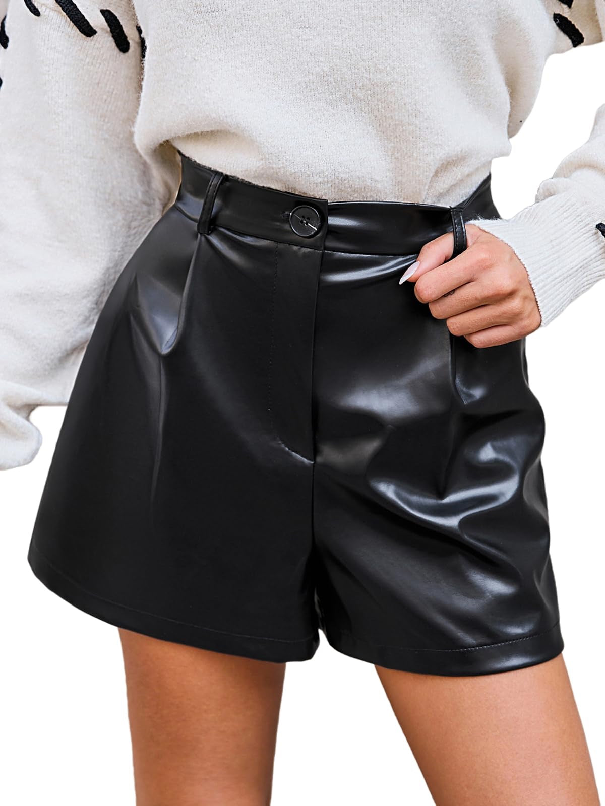 Pantaloncini ecopelle
