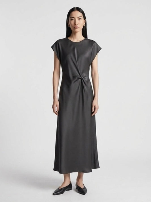Vestito raso con nodo