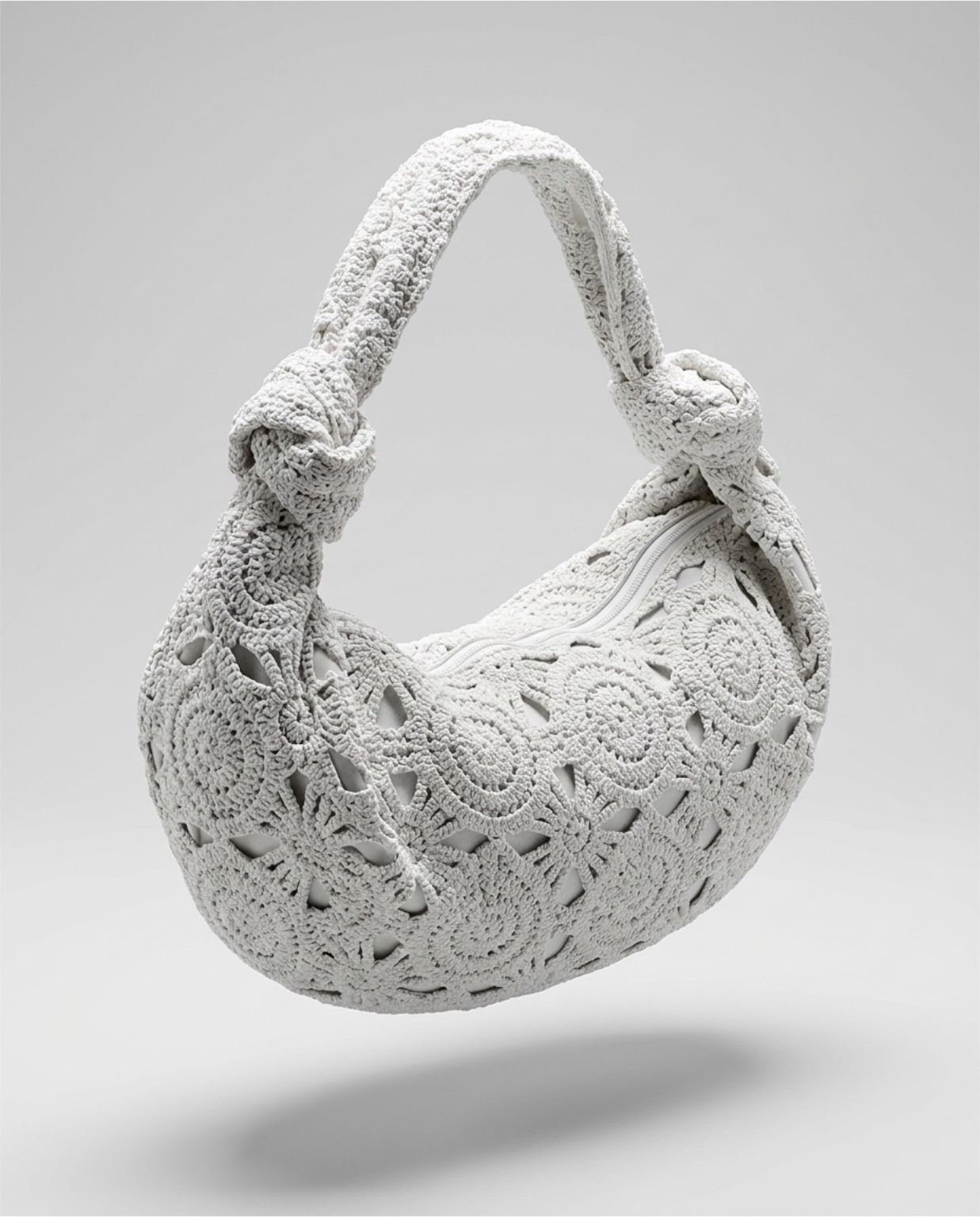 Borsa a spalla ricamata