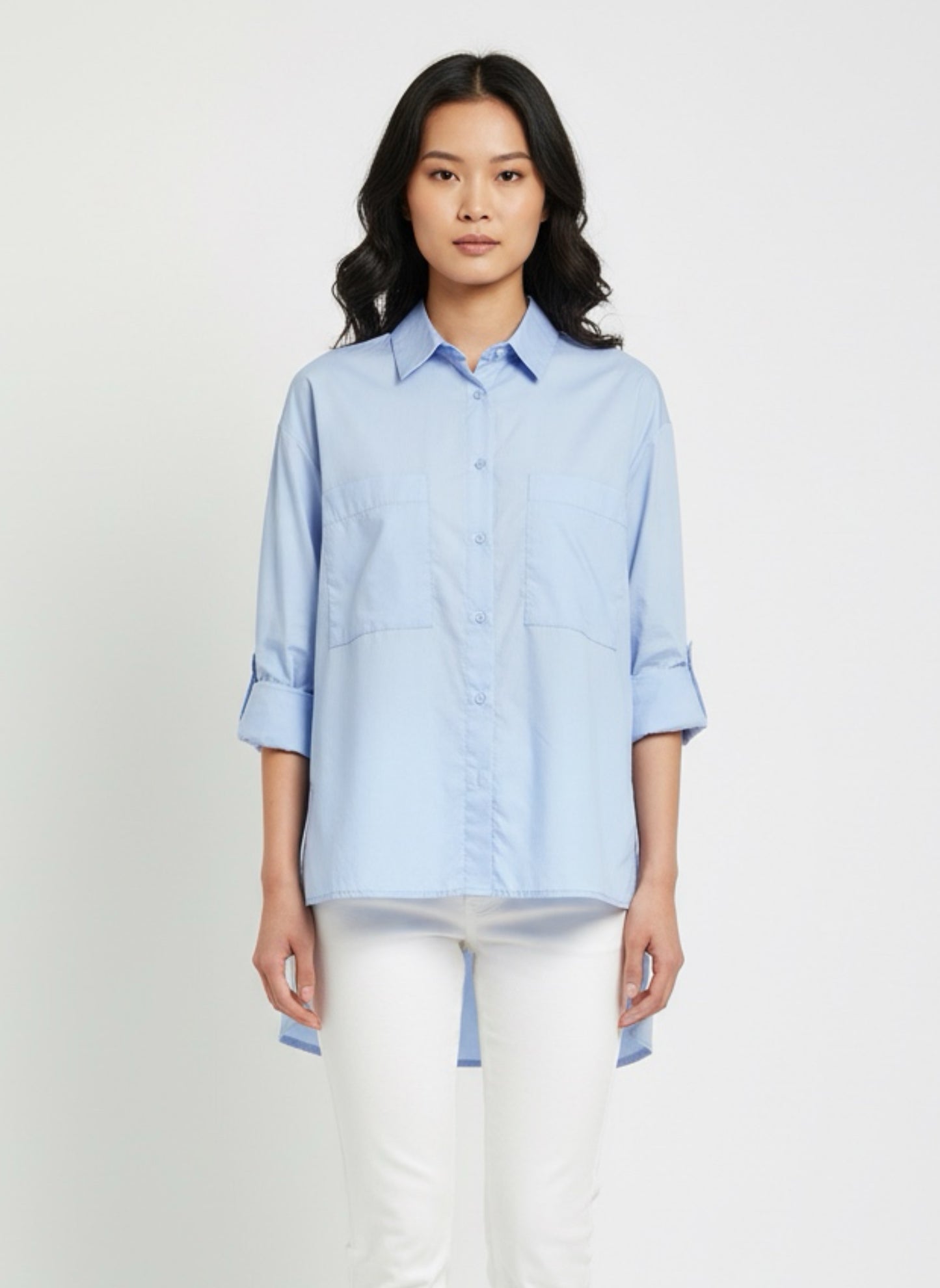 Camicia lunga azzurra