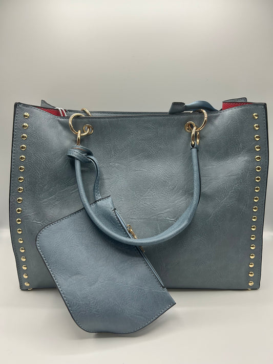 Borsa borchie oro e porta monete
