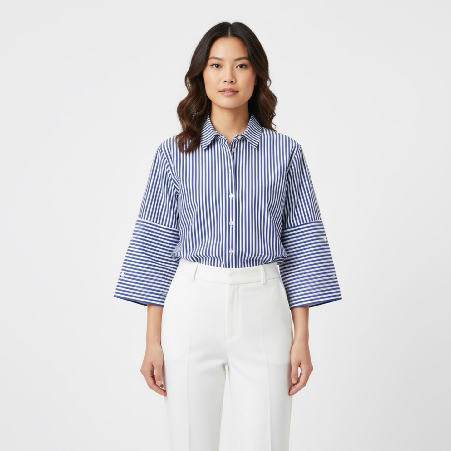 Camicia corta bottoni manica