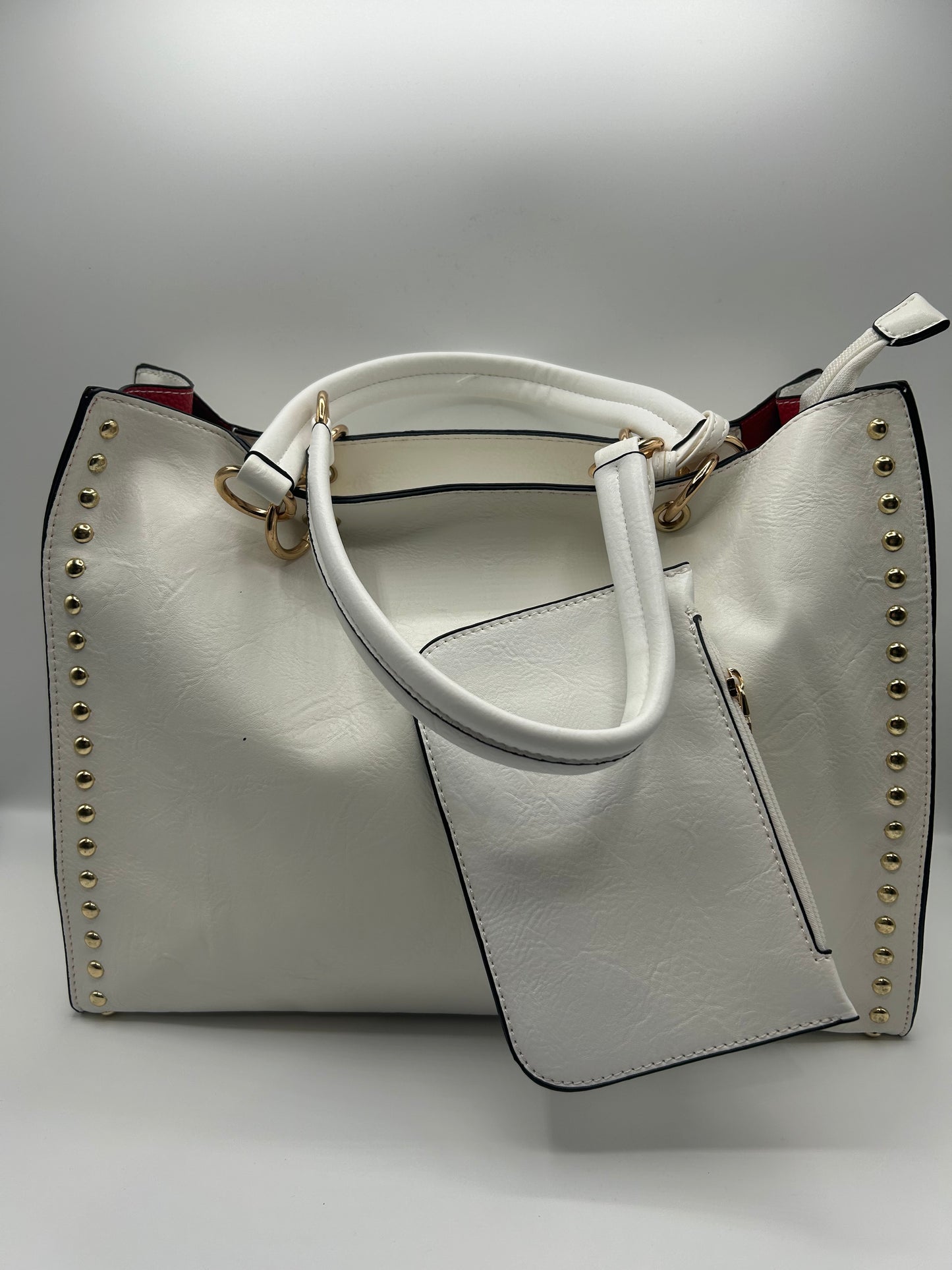 Borsa borchie oro e porta monete