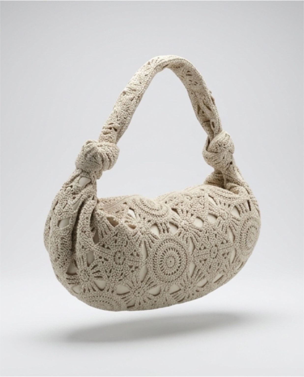 Borsa a spalla ricamata