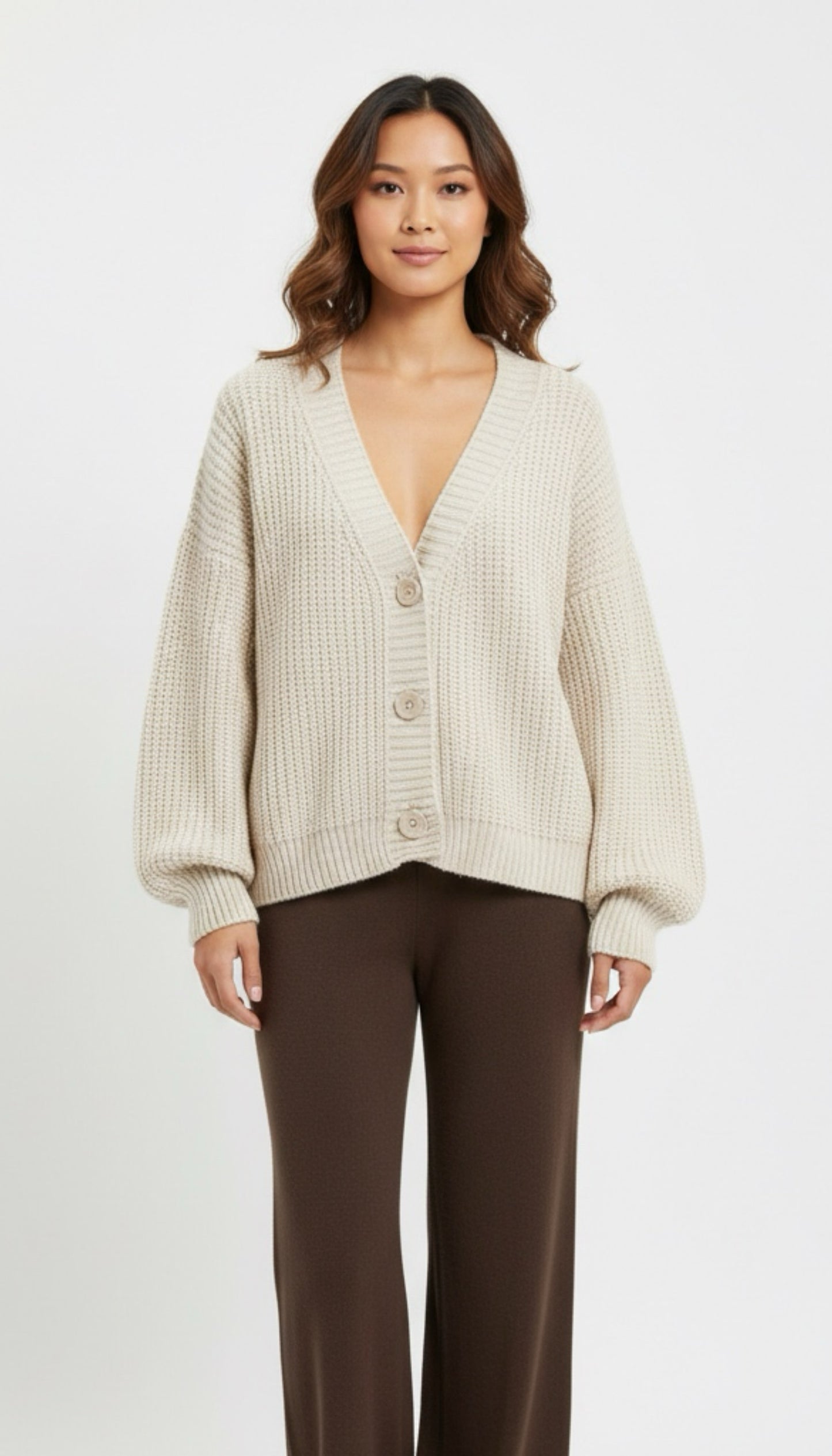 Cardigan tipo uncinetto
