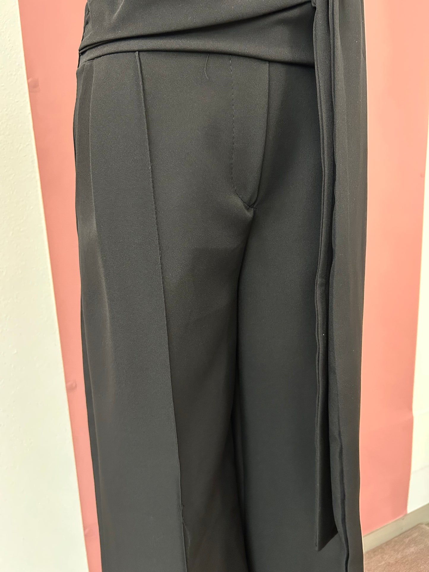 Pantalone vita altissima con fusciacca