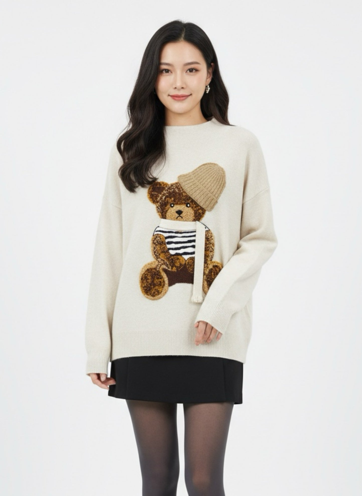 Maglione orsetto cappello