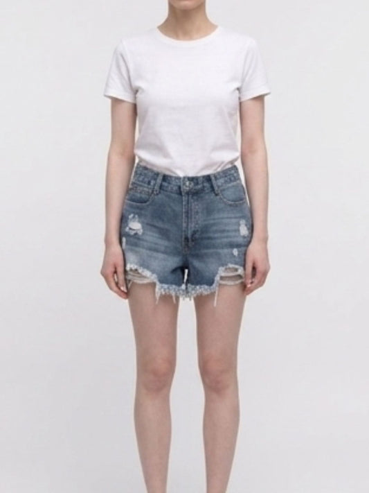 Short jeans strappi