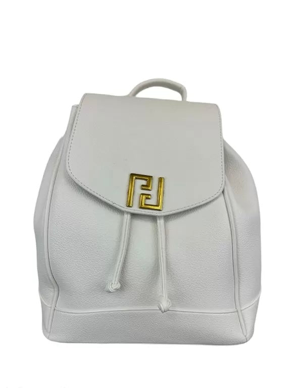 Zaino bianco dettagli oro